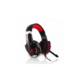 Redlemon Audífonos Gamer G9000, Alámbrico, 2.1 Metros, 3.5mm, Negro/Rojo