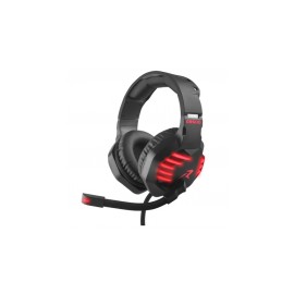 Redlemon Audífonos Gamer G9500 para PS4/Xbox One/N-Switch, Alámbrico, 2 Metros, 3.5mm, Negro/Rojo