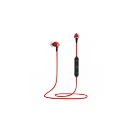 Necnon Audífonos Intrauriculares con Micrófono NBE-05, Inalámbrico, Bluetooth, Rojo