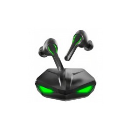 Binden Audífonos Intrauriculares Gamer Dark Alien 011, Inalámbrico, Bluetooth, Negro/Verde
