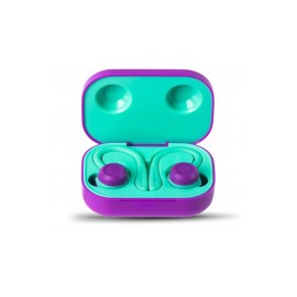 STF Mobile Audífonos Intrauriculares Deportivos con Micrófono Dash, Inalámbrico, Bluetooth, Verde/Morado