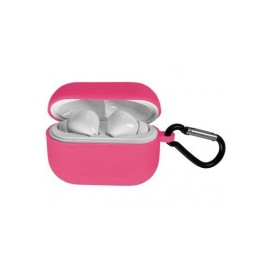 Techzone Audífonos Intrauriculares Soundmates V2, Inalámbrico, Bluetooth, Blanco, con Protector Rosa