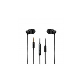 Vorago Audífonos Intrauriculares con Micrófono EP-304, Alámbrico, 3.5mm, Negro