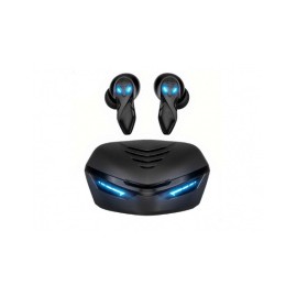 Binden Audífonos Intrauriculares Gamer con Micrófono Dark Predator, Inalámbrico, Bluetooth 5.1, Negro/Azul