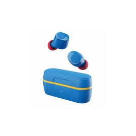 Skullcandy Audífonos Intrauriculares con Micrófono Jib, Inalámbrico, Bluetooth, Micro USB, Azul/Amarillo