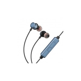 Steren Audífonos Intrauriculares con Micrófono AUD-7620, Inalámbrico, Bluetooth, Micro USB, Negro/Azul