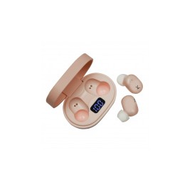 Perfect Choice Audífonos Intrauriculares con Micrófono Cherry, Inalámbrico, Bluetooth, Rosa