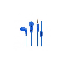 Vorago Audífonos Intrauriculares con Micrófono EP-103, Alámbrico, 3.5mm, 1.2 Metros, Azul