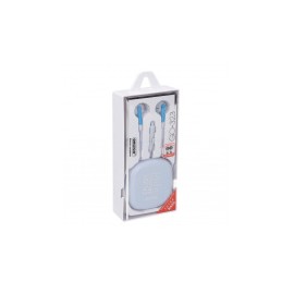 OEM Audífonos Intrauriculares con Micrófono GO-323, Alámbrico, 1.2 Metros, 3.5mm, Blanco/Azul