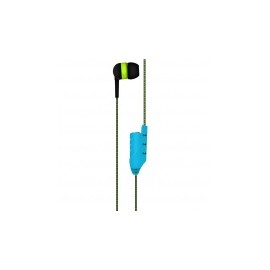 Maxell Audífonos Intrauriculares con Micrófono EB-SHARE, Alámbrico, 3.5mm, Negro/Verde