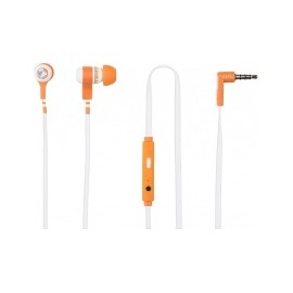 Tribe Audífonos Intrauriculares con Micrófono BB-8, Alámbrico, 1.2 Metros, 3.5mm, Naranja/Blanco
