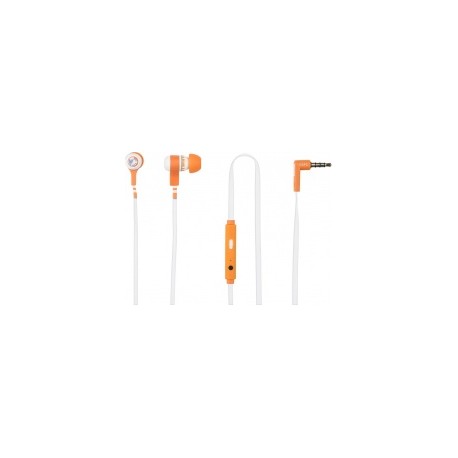 Tribe Audífonos Intrauriculares con Micrófono BB-8, Alámbrico, 1.2 Metros, 3.5mm, Naranja/BlancoMEDI SOL