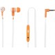 Tribe Audífonos Intrauriculares con Micrófono BB-8, Alámbrico, 1.2 Metros, 3.5mm, Naranja/BlancoMEDI SOL