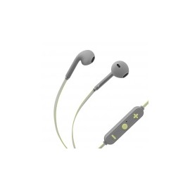 Steren Audífonos Intrauriculares con Micrófono AUD-7000, Inalámbrico, Bluetooth, Verde/Gris