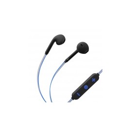 Steren Audífonos Intrauriculares con Micrófono AUD-7000, Inalámbrico, Bluetooth, Negro/Azul
