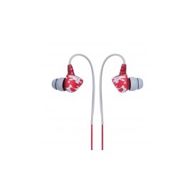 STF Mobile Audífonos Intrauriculares con Micrófono Survivor, Inalámbrico, Bluetooth, Gris/Rojo
