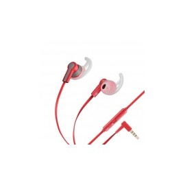 Steren Audífonos Intrauriculares con Micrófono AUD-348, Alámbrico, 3.5mm, Rojo