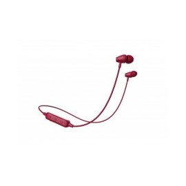 Naceb Audífonos Intrauriculares con Micrófono NA-0314, Inalámbrico, Bluetooth, Rojo