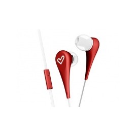 Energy Sistem Audífonos Intrauriculares con Micrófono Style 1+, Alámbrico, 1.2 Metros, 3.5mm, Rojo