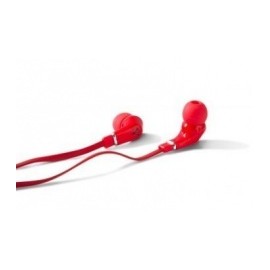 Vorago Audífonos Intrauriculares con Micrófono EP-102, Alámbrico, 3.5mm, Rojo