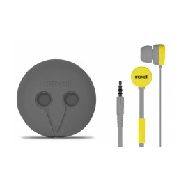 Maxell Audífonos Intrauriculares con Micrófono WR-360, Alámbrico, 1.2 Metros, Gris