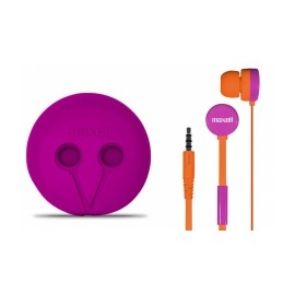 Maxell Audífonos Intrauriculares con Micrófono WR-360, Alámbrico, 1.2 Metros, Rosa