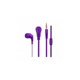 Vorago Audífonos con Micrófono EP-103, Alámbrico, 3.5mm, 1.2 Metros, Morado