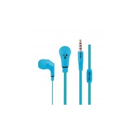 Vorago Audífonos con Micrófono EP-103, Alámbrico, 3.5mm, 1.2 Metros, Azul Cielo