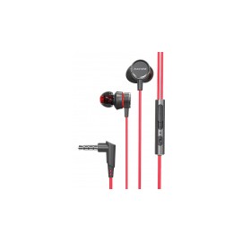 Binden Audífonos Intrauriculares con Micrófono G15, Alámbrico, 1.5 Metros, 13.5mm, Rojo