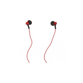 Buytiti Audífonos Intrauriculares con Micrófono K38, Alámbrico, 1.3 Metros, 3.5mm, Rojo