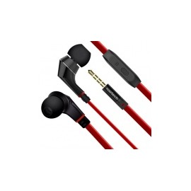 Naztech Audífonos Intrauriculares con Micrófono NX80, Alámbrico, 3.5mm, Rojo/Negro