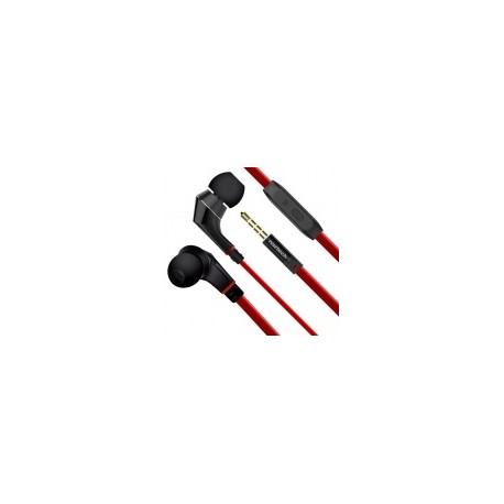 Naztech Audífonos Intrauriculares con Micrófono NX80, Alámbrico, 3.5mm, Rojo/NegroMEDI SOL