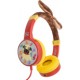 Necnon Audifonos para Niños NBHK-PUG, Alámbrico, 3.5mm, Rojo/Amarillo