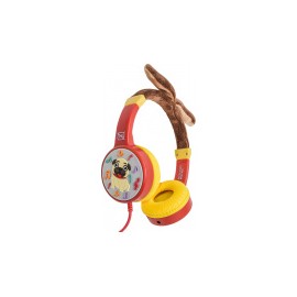 Necnon Audifonos para Niños NBHK-PUG, Alámbrico, 3.5mm, Rojo/Amarillo