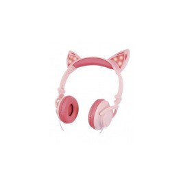 Misik Audífonos para Niños con Micrófono Hi-Fi, Alámbrico, 3.5mm, Rosa