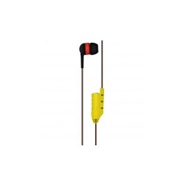 Maxell Audífonos Intrauriculares con Micrófono EB-SHARE, Alámbrico, 3.5mm, Negro/Rojo