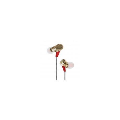 Maxell Audífonos Intrauriculares con Micrófono EB-PRO M2, Alámbrico, 3.5mm, Dorado/RojoMEDI SOL