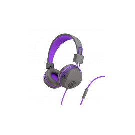 JLAB Audífonos para Niños JBuddies Studio Folding Kids, Alámbrico, 3.5mm, Gris/Morado