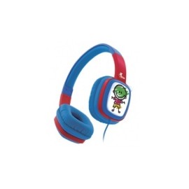 Xtech Audífonos para Niños XTH-350BL, Alámbrico, 1 Metro, 3.5mm, Azul/Rojo