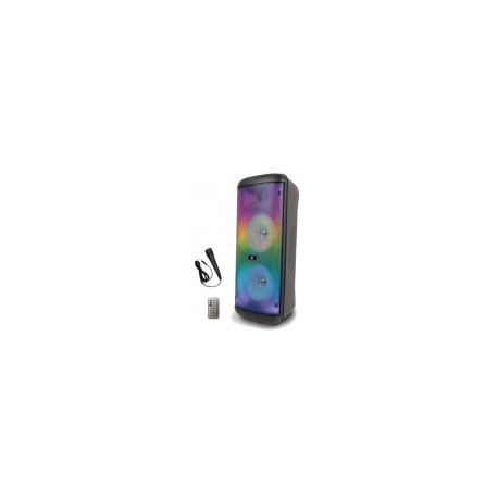 Misik Bafle Portátil MB2218, Bluetooth, Inalámbrico, 2.0 Canales, 8000W PMPO, USB, NegroMEDI SOL