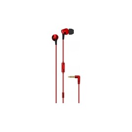Maxell Audífonos Intrauriculares con Micrófono Fusion, Alámbrico, 3.5mm, Rojo