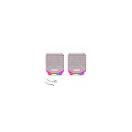 Binden Bocinas para Computadora GS202, Alámbrico, 6W RMS, USB, RosaMEDI SOL