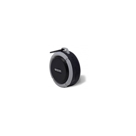 Necnon Bocina Portátil NB-03W, Bluetooth, Inalámbrico, 3W RMS, USB, Negro/Gris - Resistente al AguaMEDI SOL