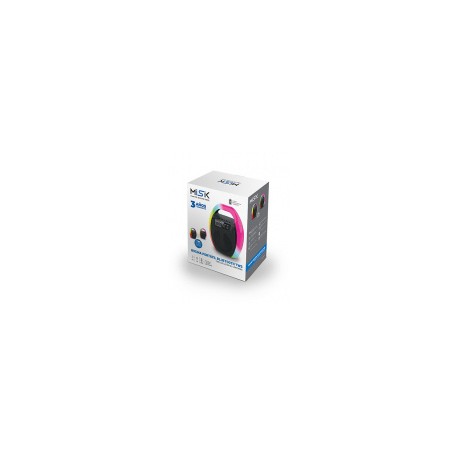 Misik Bocina Portátil MS214, Bluetooth, Alámbrico/Inalámbrico, USB-A, NegroMEDI SOL