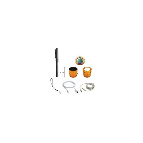 BRobotix Bocina Portátil KS129, Alámbrico, 2.5W RMS, USB, OroMEDI SOL