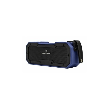 Perfect Choice Bocina Portátil Forte, Bluetooth, Inalámbrico, 10W RMS, USB, Negro/Azul - Resistente al AguaMEDI SOL