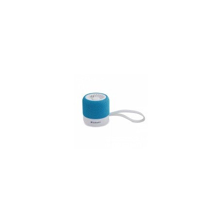 Verbatim Bocina Portátil Mini, Bluetooth, Inalámbrico, 3W RMS, USB, Azul/BlancoMEDI SOL